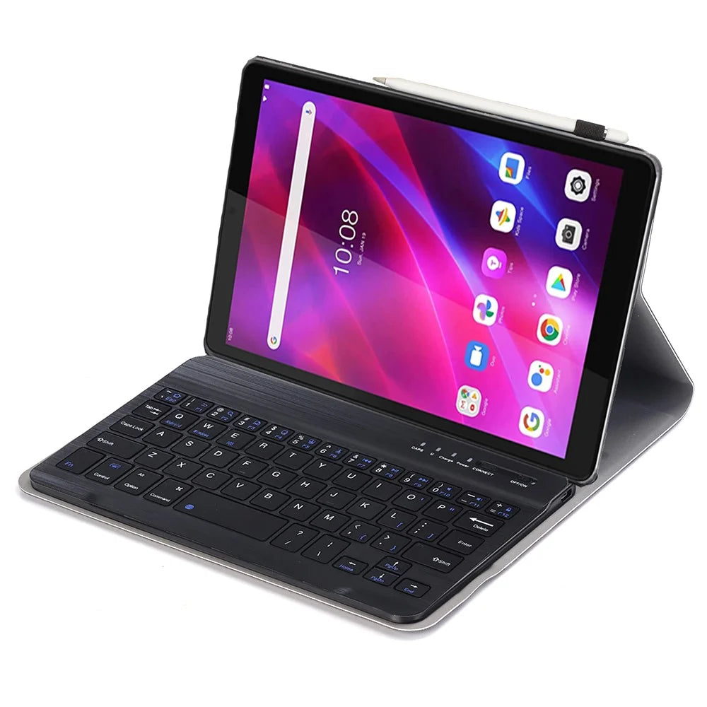A0M9 For Lenovo Tab M9 TB-310FU Leather+TPU Tablet Cover with Bluetooth-compatible Keyboard - 2