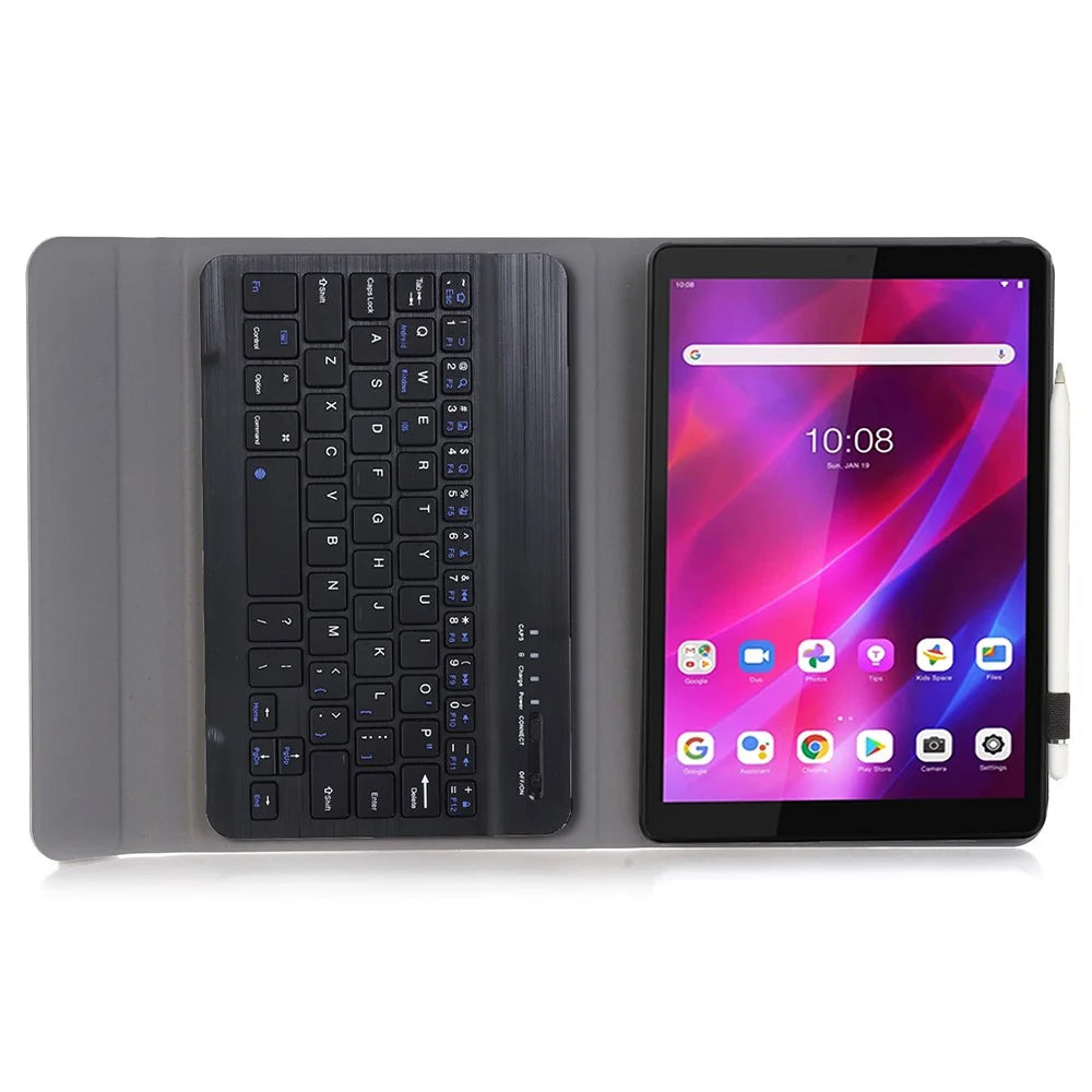 A0M9 For Lenovo Tab M9 TB-310FU Leather+TPU Tablet Cover with Bluetooth-compatible Keyboard - 4