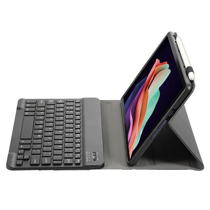 AH13 For Huawei MatePad SE 10.4-inch Leather+TPU Tablet Cover with Bluetooth-compatible Keyboard - Black - 4