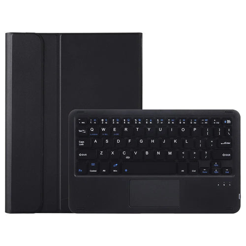 AH20-A For Huawei MatePad 11.5 S (2024) Leather+TPU Tablet Cover Bluetooth-compatible Keyboard Case with Touchpad - Black - 1