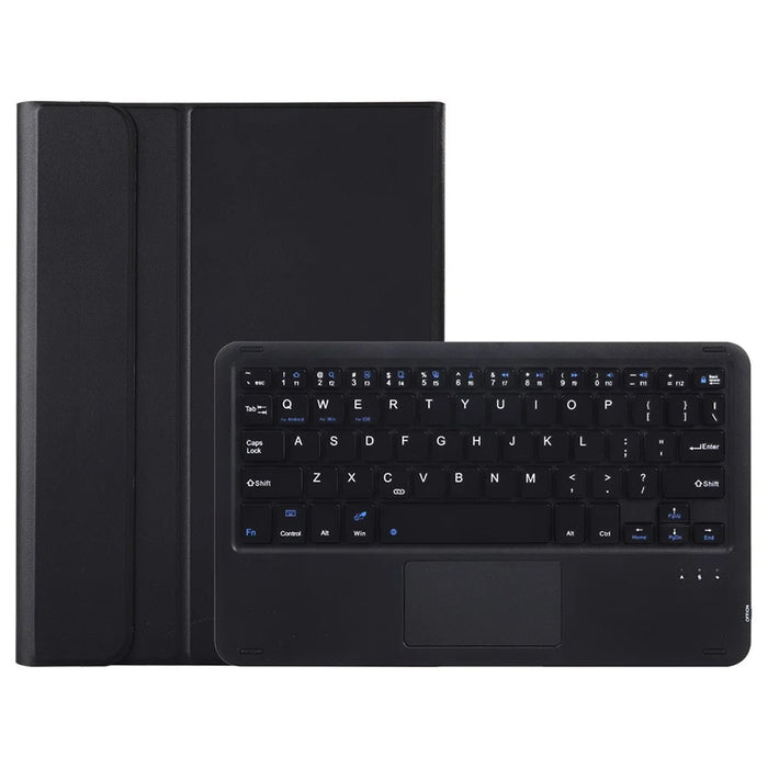 AH20-A For Huawei MatePad 11.5 S (2024) Leather+TPU Tablet Cover Bluetooth-compatible Keyboard Case with Touchpad - Black - 1
