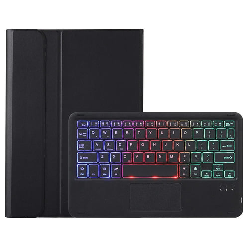 AH20-AS For Huawei MatePad 11.5 S (2024) Backlit Design Leather+TPU Tablet Cover Bluetooth-compatible Keyboard Case with Touchpad - Black - 1