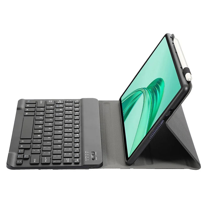 AH25 For Honor Pad X9 / X8a Leather+TPU Ultra Thin Tablet Cover with Bluetooth-compatible Keyboard - Black - 3