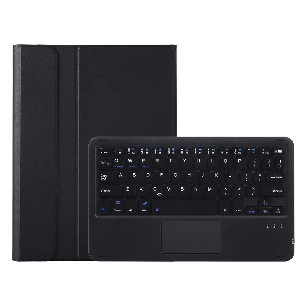 AH25-A For Honor Pad X9 / Pad X8a Leather Tablet Cover with Touchpad Bluetooth-compatible Keyboard - Black - 1