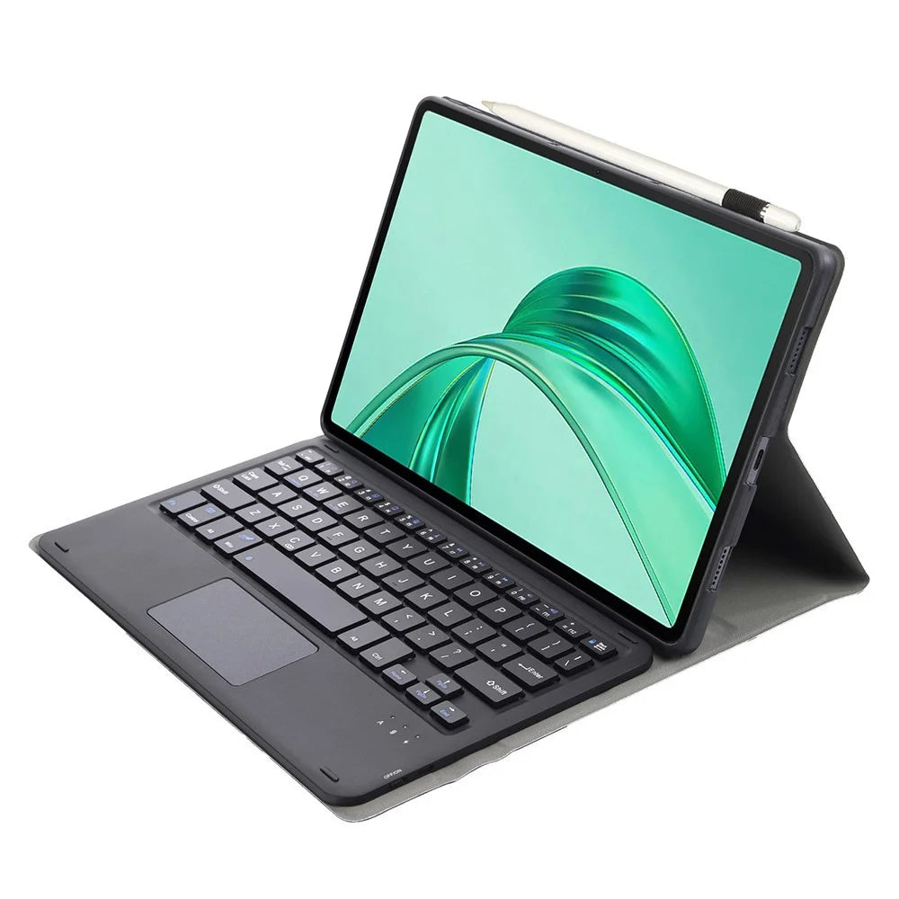 AH25-A For Honor Pad X9 / Pad X8a Leather Tablet Cover with Touchpad Bluetooth-compatible Keyboard - Black - 2