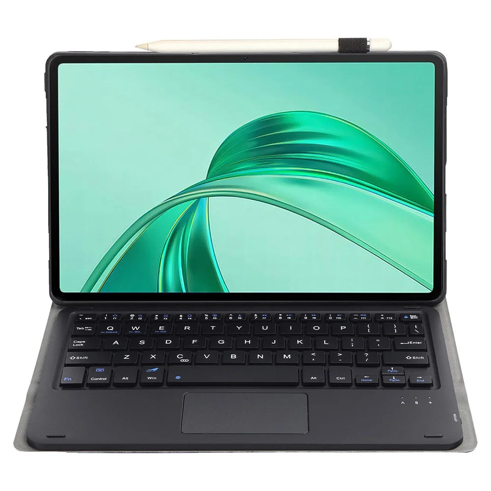 AH25-A For Honor Pad X9 / Pad X8a Leather Tablet Cover with Touchpad Bluetooth-compatible Keyboard - Black - 3