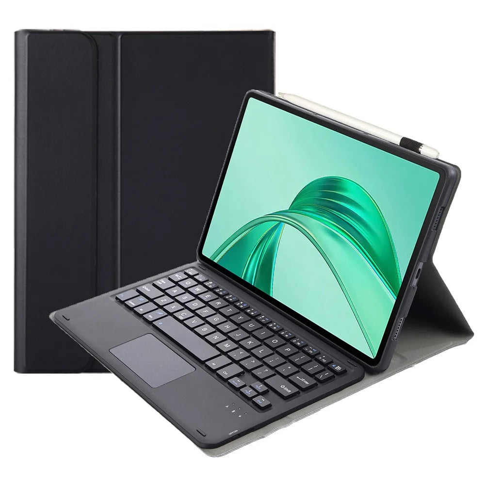 AH25-A For Honor Pad X9 / Pad X8a Leather Tablet Cover with Touchpad Bluetooth-compatible Keyboard - Black - 4