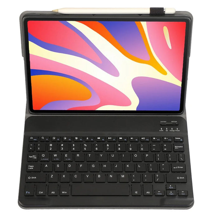 AH21 For Huawei MatePad SE 11 Leather+TPU Tablet Cover with Bluetooth-compatible Keyboard - Black - 2