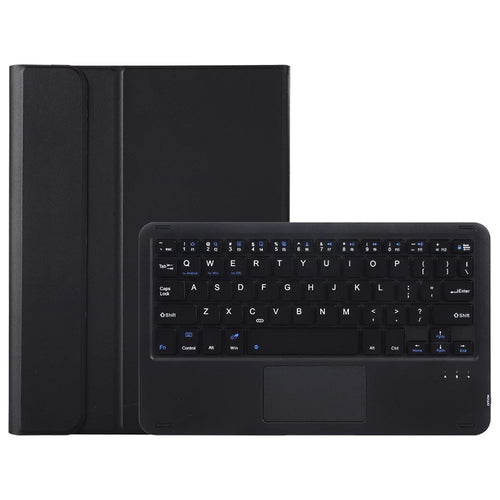 AH21-A For Huawei MatePad SE 11 Leather+TPU Tablet Cover with Touchpad Bluetooth-compatible Keyboard - Black - 1