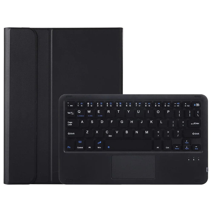 AH21-A For Huawei MatePad SE 11 Leather+TPU Tablet Cover with Touchpad Bluetooth-compatible Keyboard - Black - 1