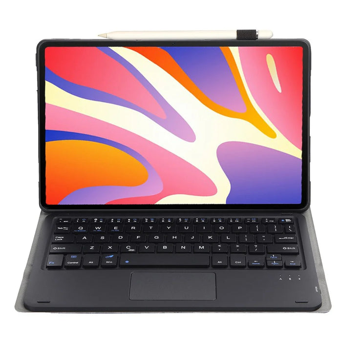 AH21-A For Huawei MatePad SE 11 Leather+TPU Tablet Cover with Touchpad Bluetooth-compatible Keyboard - Black - 2