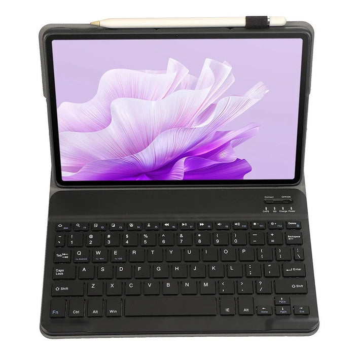 AH15 For Honor Pad X9 / X8 Pro Leather+TPU Tablet Cover with Bluetooth-compatible Keyboard - Black - 2