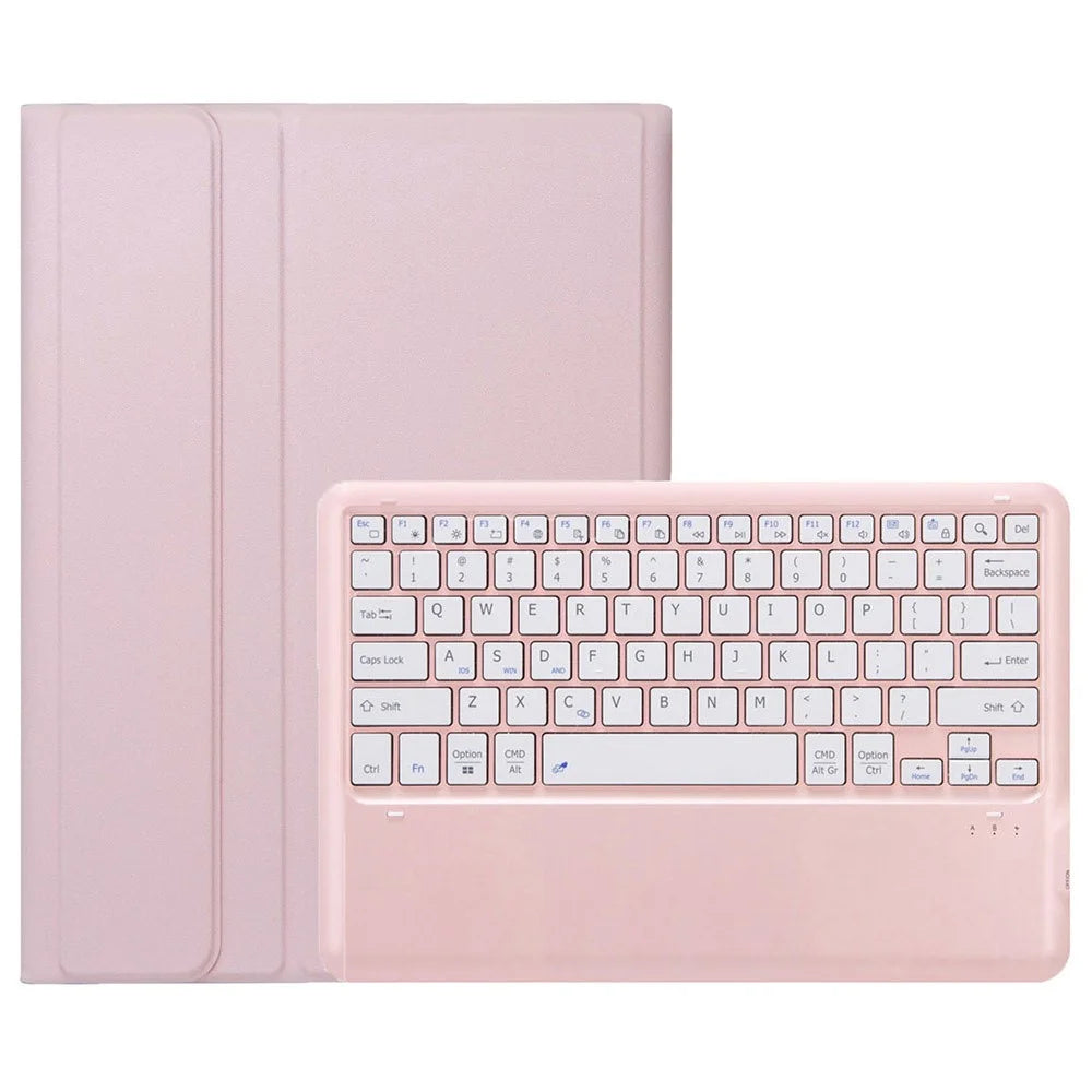 AH23 For Huawei MatePad Air (2024) Leather+TPU Tablet Cover with Bluetooth-compatible Keyboard - Pink - 1