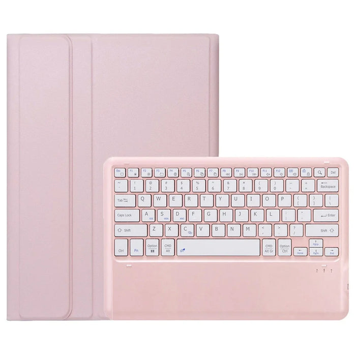 AH23 For Huawei MatePad Air (2024) Leather+TPU Tablet Cover with Bluetooth-compatible Keyboard - Pink - 1