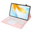 AH23-A For Huawei MatePad Air (2024) Leather+TPU Tablet Cover Bluetooth-compatible Keyboard Case with Touchpad - Pink - 3