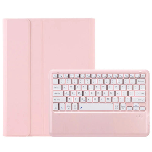 AH18 For Huawei MatePad Pro 13.2 Ultra-Thin Leather Tablet Stand Cover + Bluetooth-Compatible Keyboard - Pink - 1