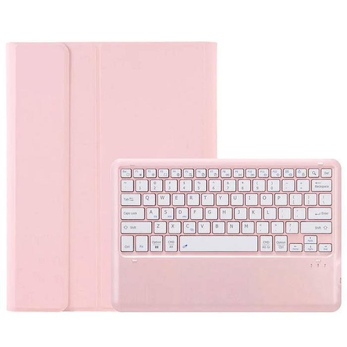 AH18 For Huawei MatePad Pro 13.2 Ultra-Thin Leather Tablet Stand Cover + Bluetooth-Compatible Keyboard - Pink - 1