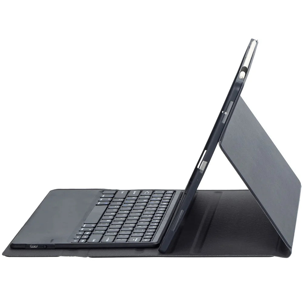 AM26 For Lenovo Idea Tab Pro / Tab P12 Ultra-Thin Leather Tablet Stand Cover + Bluetooth-Compatible Keyboard - Black - 5