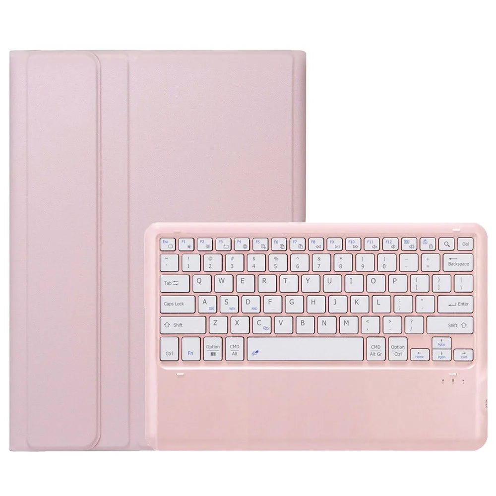 AH22 For Honor MagicPad 2 12.3 Ultra-Thin Leather Tablet Stand Cover + Bluetooth-compatible Keyboard - Pink - 1