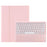 AH19 For Honor Pad 9 HEY2-W09 Ultra-Thin Leather Tablet Stand Cover + Bluetooth-compatible Keyboard - Pink - 1
