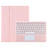 AH19-A For Honor Pad 9 HEY2-W09 Ultra-Thin Leather Tablet Cover + Bluetooth-compatible Keyboard with Touchpad - Pink - 1