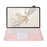 AH19-A For Honor Pad 9 HEY2-W09 Ultra-Thin Leather Tablet Cover + Bluetooth-compatible Keyboard with Touchpad - Pink - 2