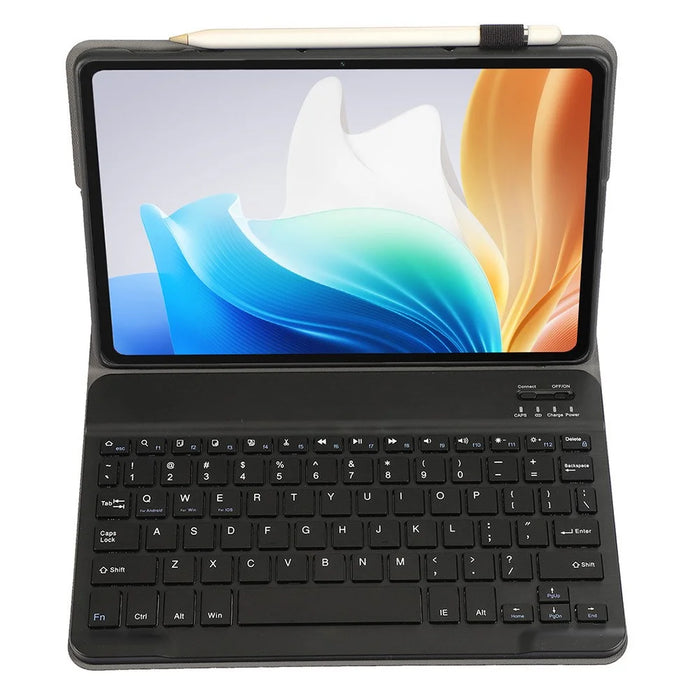 OP14 Keyboard for Oppo Pad Neo / Pad Air 2 / OnePlus Pad Go Leather Tablet Case with Bluetooth-compatible Keyboard - Black - 2