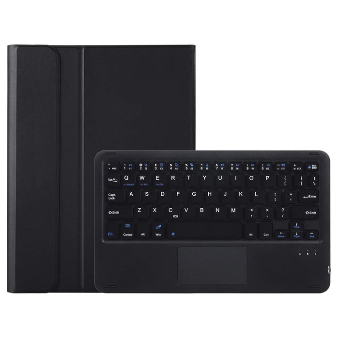 OP14-A Touchpad Keyboard for Oppo Pad Neo / Pad Air 2 / OnePlus Pad Go Leather Tablet Case with Bluetooth-compatible Keyboard - Black - 1