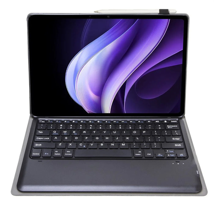 AV10 Keyboard Case for vivo Pad3 / iQOO Pad2 / iQOO Pad Leather Tablet Cover with Bluetooth-compatible Keyboard - Black - 4
