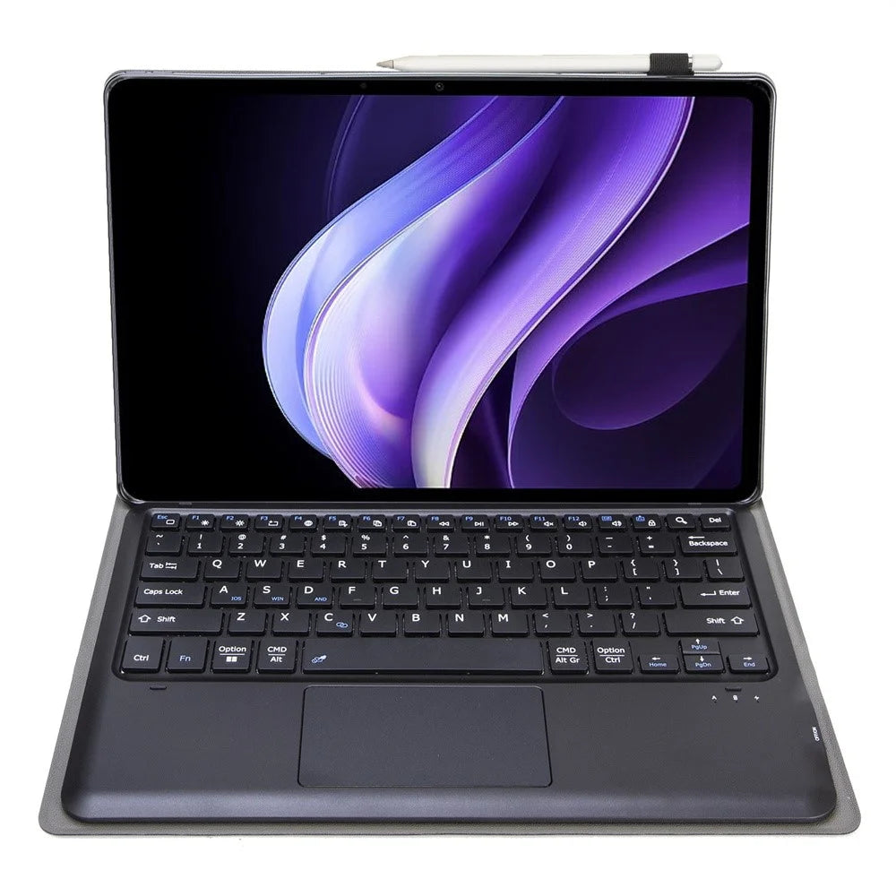 AV10-A Touchpad Keyboard for vivo Pad3 / iQOO Pad2 / iQOO Pad Leather Cover with Bluetooth-compatible Keyboard - Black - 3