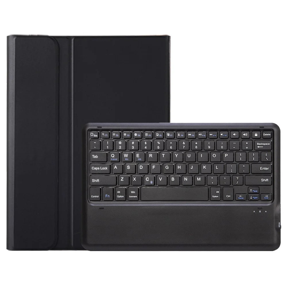 AV14 For vivo Pad3 Pro / iQOO Pad2 Pro Leather+TPU Tablet Cover with Bluetooth-compatible Keyboard - Black - 1