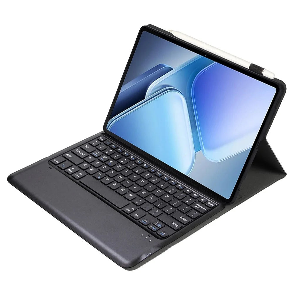 AV14 For vivo Pad3 Pro / iQOO Pad2 Pro Leather+TPU Tablet Cover with Bluetooth-compatible Keyboard - Black - 3
