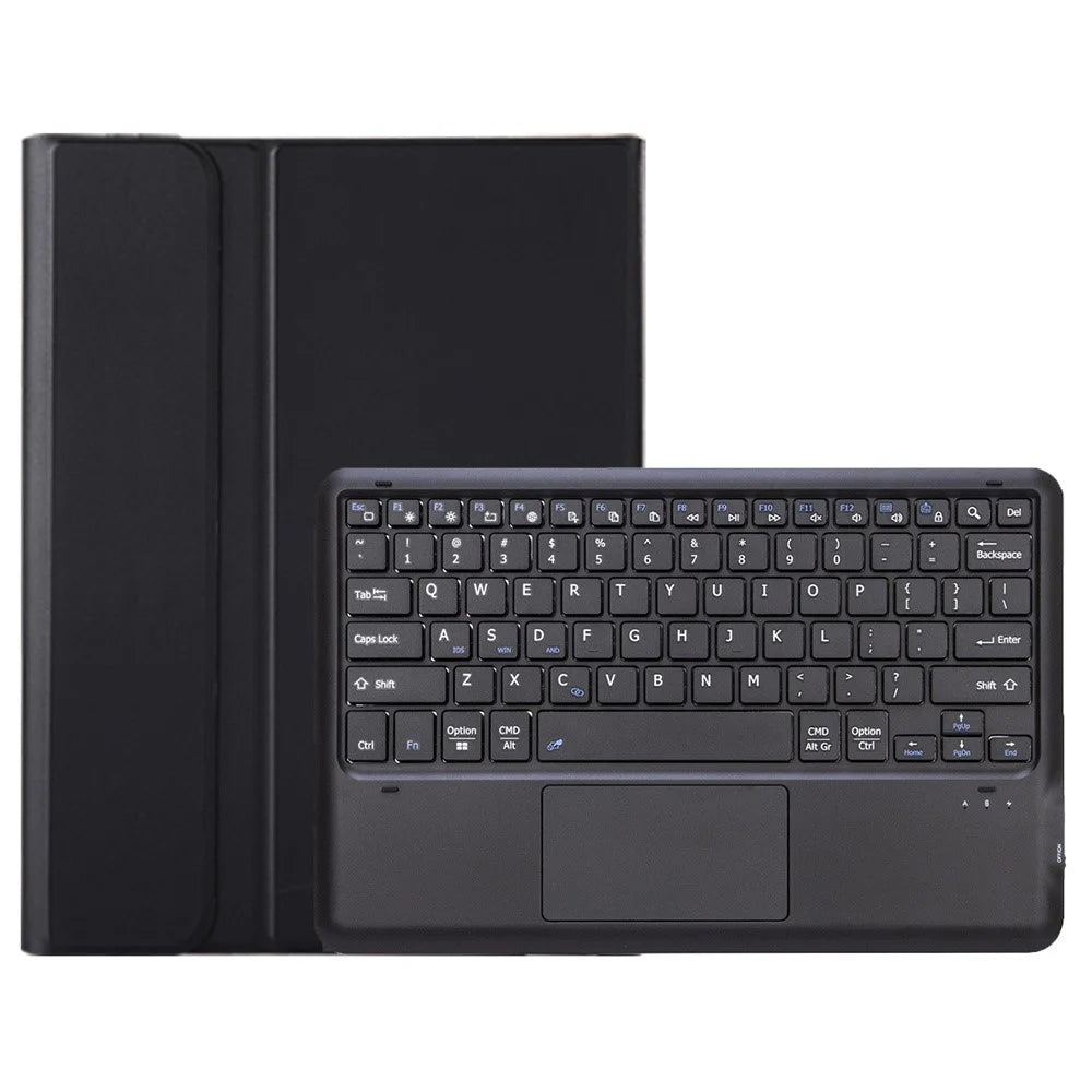 AV14-A For vivo Pad3 Pro / iQOO Pad2 Pro Leather Tablet Cover with Touchpad Bluetooth-compatible Keyboard - Black - 1