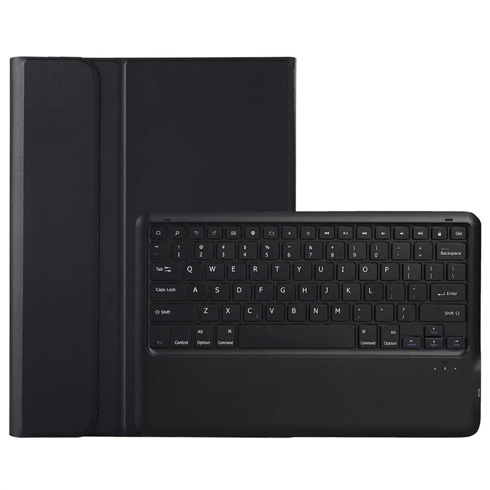OP15 For Oppo Pad 3 Pro / Oneplus Pad Pro Leather Tablet Cover with Bluetooth-compatible Keyboard - Black - 1