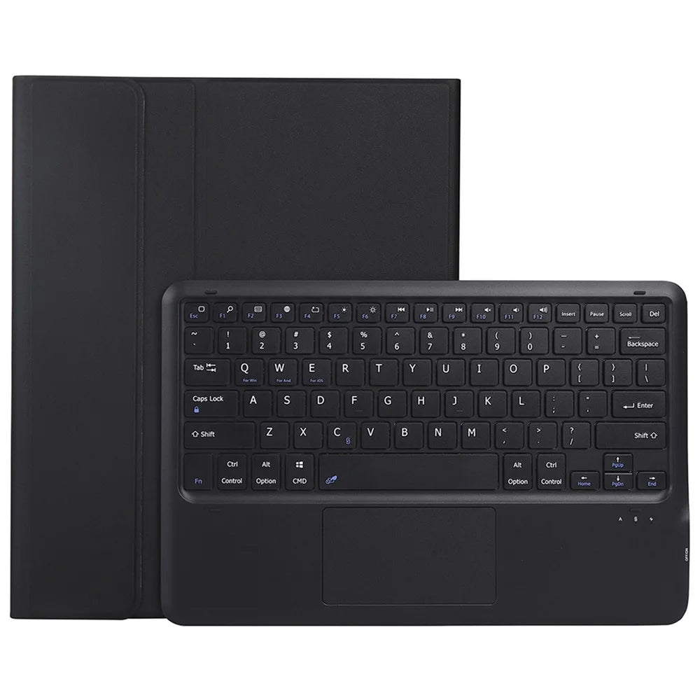 P15-A For Oppo Pad 3 Pro / Oneplus Pad Pro Leather Tablet Cover with Touchpad Bluetooth-compatible Keyboard - Black - 1