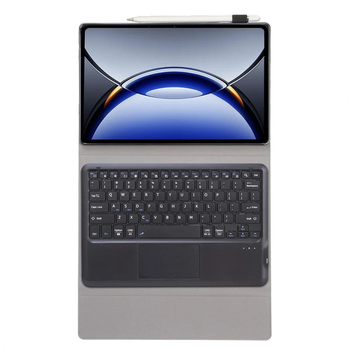 P15-A For Oppo Pad 3 Pro / Oneplus Pad Pro Leather Tablet Cover with Touchpad Bluetooth-compatible Keyboard - Black - 2