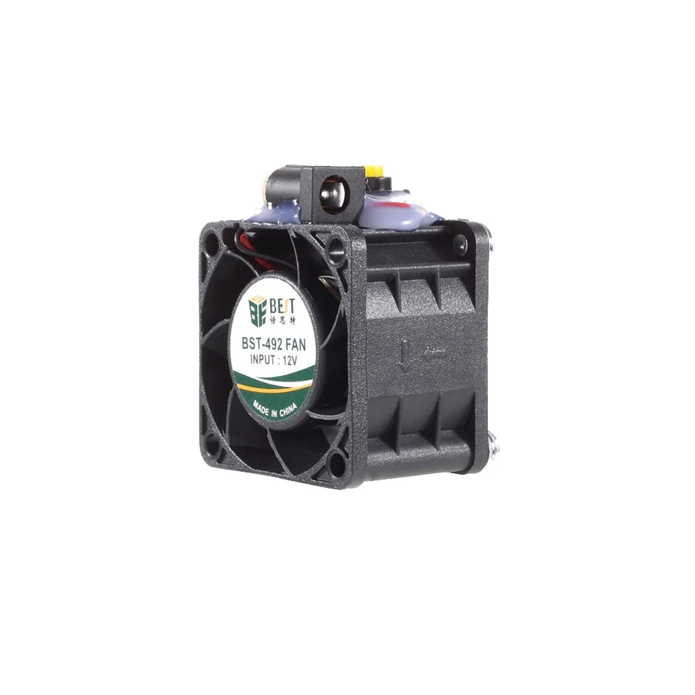 BEST BST-492 Fan 12V Mini Flow Cooling Fan for CUP Chip Circuit Board Glass Glue - US Plug - 2