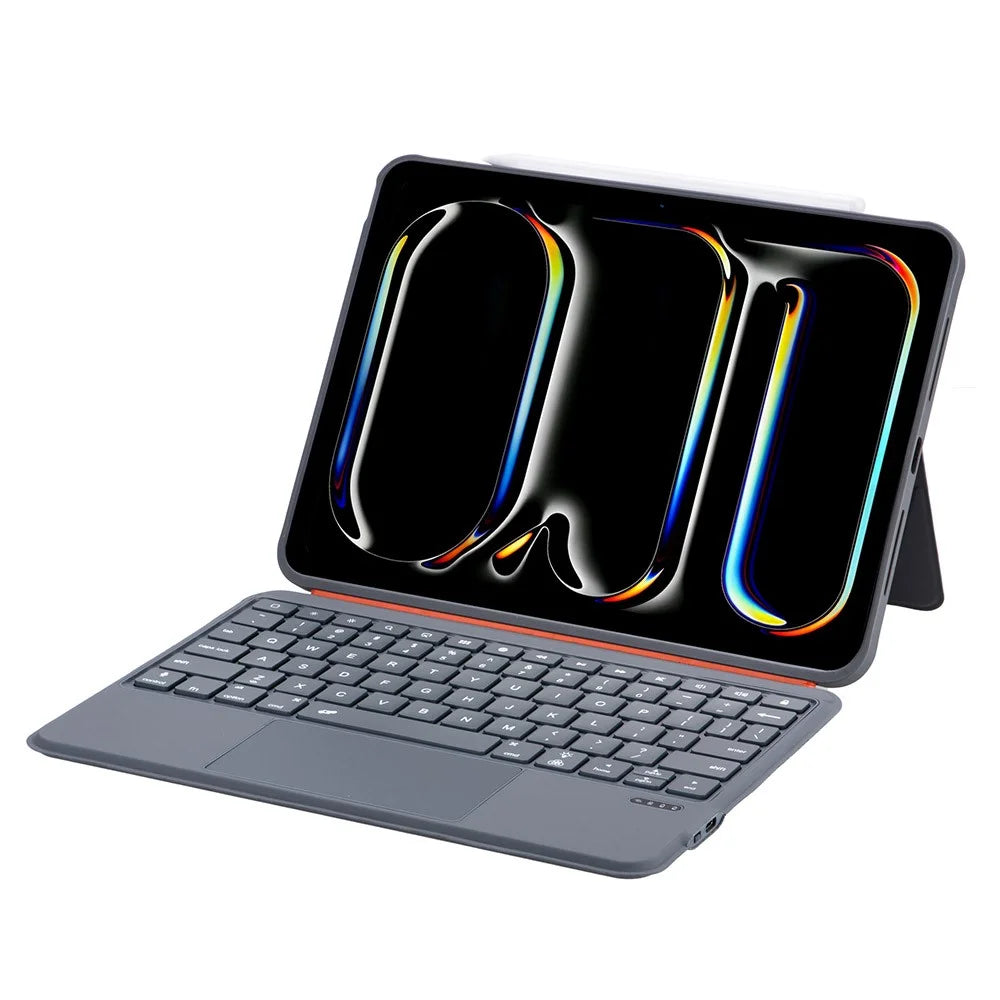 K09P For iPad Pro 11 (2024) M4 Magnetic Detachable Bluetooth-compatible Keyboard with Touchpad Backlit + Tablet Case - 1