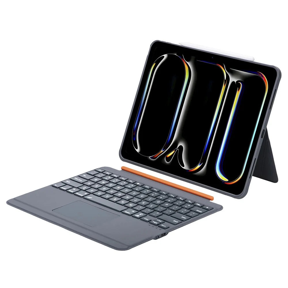 K09P For iPad Pro 13 (2025) / (2024) Magnetic Detachable Bluetooth-compatible Keyboard with Touchpad Backlit + Tablet Case - 2