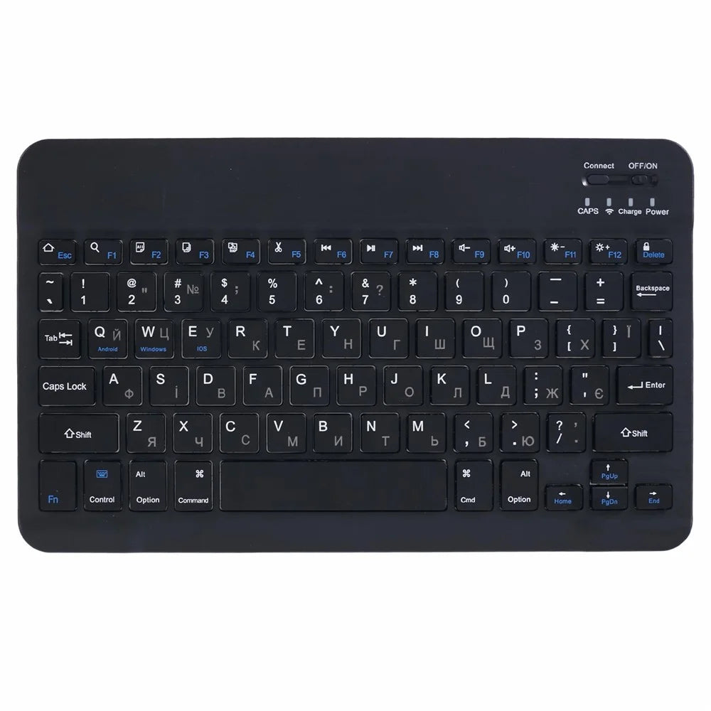 For iPad 10.2 (2021) / (2020) / (2019) PU Leather Tablet Stand Case with Bluetooth-compatible Keyboard , English + Ukrainian Keyboard - 4