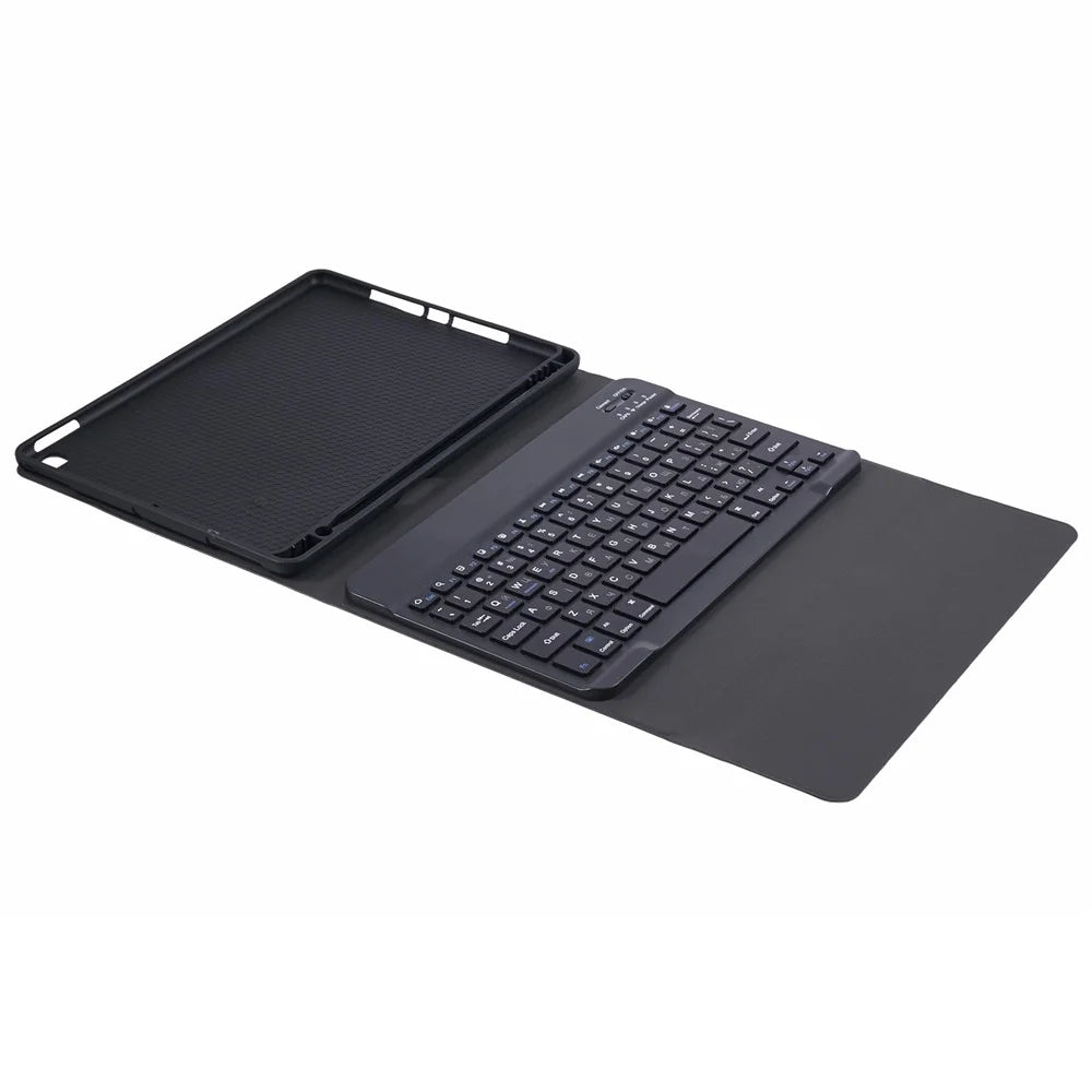 For iPad 10.2 (2021) / (2020) / (2019) PU Leather Tablet Stand Case with Bluetooth-compatible Keyboard , English + Ukrainian Keyboard - 5