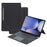 T910B-AS Leather Keyboard Case for Samsung Galaxy Tab S10 Ultra / S9 Ultra / S8 Ultra Backlit Touchpad Bluetooth-compatible Keyboard - 1