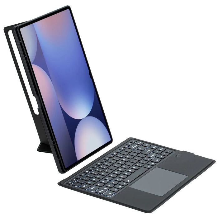 T910B-AS Leather Keyboard Case for Samsung Galaxy Tab S10 Ultra / S9 Ultra / S8 Ultra Backlit Touchpad Bluetooth-compatible Keyboard - 2