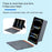 K07 For iPad Pro 11 (2024) M4 Leather Cover Magnetic Detachable Smart Touchpad Floating Magnetic Keyboard with Backlit - 6