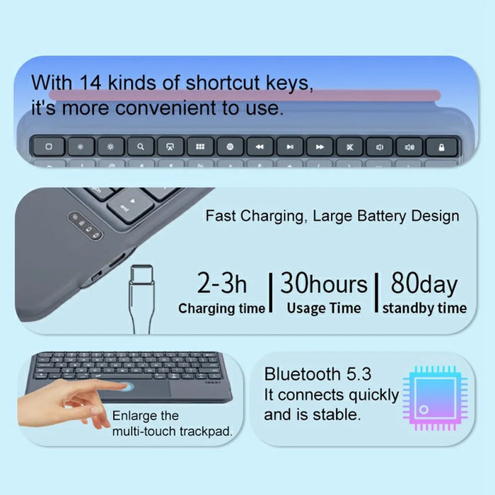 K07 For iPad Pro 11 (2024) M4 Leather Cover Magnetic Detachable Smart Touchpad Floating Magnetic Keyboard with Backlit - 7