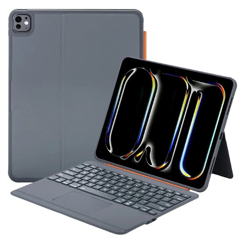 K09 For iPad Pro 13 (2025) / (2024) Leather Cover Magnetic Detachable Smart Touchpad Floating Magnetic Keyboard with Backlit - 1