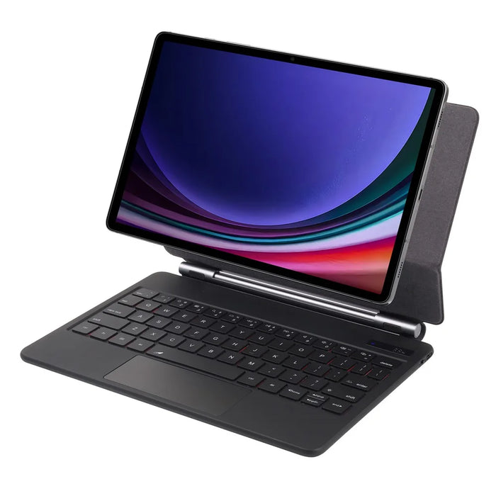 P810 For Samsung Galaxy Tab S10+ / S9 FE+ / S9+ / S8+ / S7 FE / S7+ Leather Case Floating Magnetic Keyboard with Backlit - 2