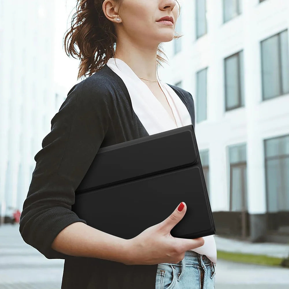 CS-1099 For iPad (2025) / 10.9 (2022) Colorful Backlit Bluetooth-Compatible Keyboard Protective Cover - Black - 7