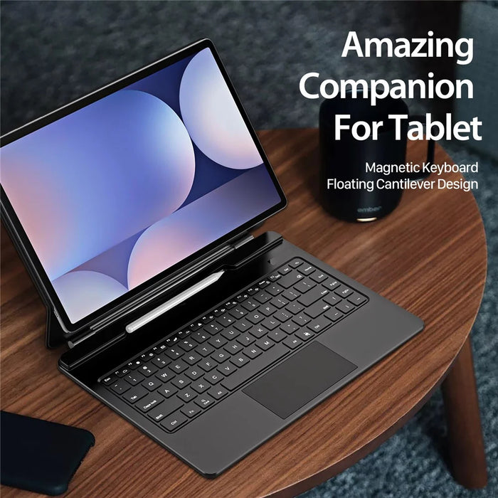 DUX DUCIS For Samsung Galaxy Tab S9 Ultra / Galaxy Tab S8 Ultra / Galaxy Tab S10 Ultra  Bluetooth-compatible Keyboard Leather Case with Magnetic Floating Stand - Black - 3