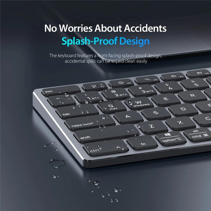 DUX DUCIS Wireless Keyboard  Wireless Keyboard  LK Series Mute Keyboard for Laptops/Tablets/Phones - Black - 6